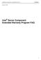 Intel Server Component Extended Warranty Program FAQ