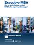 Executive MBA. One of Australia s top ranked EMBAs for experienced managers. Business School. Brisbane Canberra