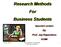 Research Methods For Business Students