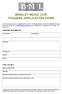 BINGLEY MUSIC LIVE TRADERS APPLICATION FORM