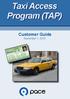 Taxi Access Program (TAP) Customer Guide November 1, 2015