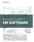 A Publication From BUYER S GUIDE TO HR SOFTWARE