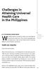 Challenges in Attaining Universal Health Care in the Philippines