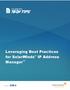Leveraging Best Practices for SolarWinds IP Address Manager