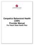 Cenpatico Behavioral Health (CBH) Provider Manual For Peach State Health Plan