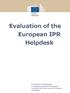 Evaluation of the European IPR Helpdesk