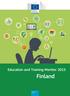 Education and Training Monitor 2015. Finland. Education and Training