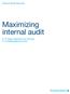 Maximizing internal audit
