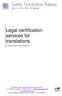 Legal certification services for translations