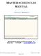 MASTER SCHEDULES MANUAL