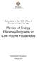 Review of Energy Efficiency Programs for Low-Income Households