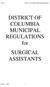 DISTRICT OF COLUMBIA MUNICIPAL REGULATIONS for SURGICAL ASSISTANTS