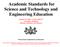 Academic Standards for Science and Technology and Engineering Education