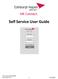 Self Service User Guide