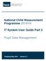National Child Measurement Programme 2015/16. IT System User Guide Part 3. Pupil Data Management