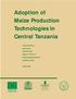 Adoption of Maize Production Technologies in Central Tanzania