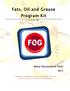 Fats, Oil and Grease Program Kit