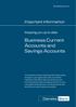Business Current Accounts and Savings Accounts