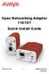 Open Networking Adapter 1101GT Quick Install Guide