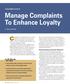 Manage Complaints To Enhance Loyalty
