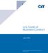 U.S. Code of Business Conduct. July 2015. Approved by the Board of Directors of CIT Group Inc. on July 21, 2015.