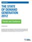 THE STATE OF DEMAND GENERATION 2012