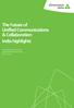 The Future of Unified Communications & Collaboration India highlights. Key findings from a major global Dimension Data and Ovum study