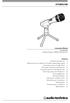 AT2005USB. Instruction Manual AT2005USB Cardioid Dynamic USB/XLR Microphone