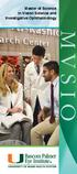 Master of Science in Vision Science and Investigative Ophthalmology MVSIO