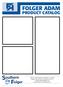 FOLGER ADAM PRODUCT CATALOG