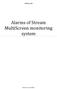 Alarms of Stream MultiScreen monitoring system