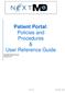 Patient Portal: Policies and Procedures & User Reference Guide