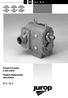 Pompe di travaso a lobi rotanti. Positive displacement lobe pumps VL 2 VL 4 VL 2 VL 4