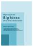 Big Ideas. Working with. of Science Education. Edited by Wynne Harlen