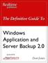 Windows Application and Server Backup 2.0