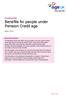 Factsheet 56 Benefits for people under Pension Credit age
