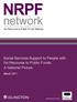 Social Services Support to People with No Recourse to Public Funds: A National Picture. March 2011. endorsed by COSLA