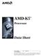 AMD-K5. Data Sheet. Processor
