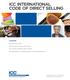 ICC INTERNATIONAL CODE OF DIRECT SELLING