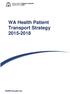 WA Health Patient Transport Strategy 2015-2018