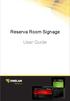 Reserva Room Signage. User Guide