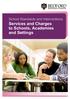 School Standards and Interventions Services and Charges to Schools, Academies and Settings
