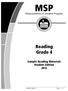 MSP. Reading Grade 4. Sample Reading Materials Student Edition 2012. Measurements of Student Progress WA S H I N G T O N.