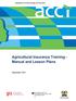 Agricultural Insurance Training - Manual and Lesson Plans