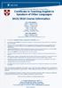 University of Cambridge ESOL Examinations Certificate in Teaching English to Speakers of Other Languages 2015/2016 Course Information