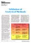 Validation of Analytical Methods