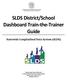 SLDS District/School Dashboard Train-the-Trainer Guide Statewide Longitudinal Data System (SLDS)