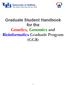 Graduate Student Handbook for the Genetics, Genomics and Bioinformatics Graduate Program (GGB)
