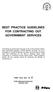 BEST PRACTICE GUIDELINES FOR CONTRACTING OUT GOVERNMENT SERVICES