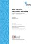 Best Practices for Product Metadata